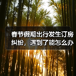 春节假期出行发生订房纠纷,遇到了能怎么办?(图2) 春节假期出行发生订房纠纷,遇到了能怎么办?(图2)