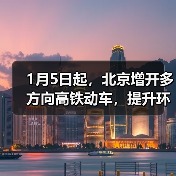 1月5日起,北京增开多方向高铁动车,提升环京市郊通勤体验(图4) 1月5日起,北京增开多方向高铁动车,提升环京市郊通勤体验(图4)