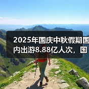 2025年国庆中秋假期国内出游8.88亿人次，国内出游总花费8090.06亿元（图4）