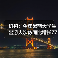 机构：今年暑期大学生出游人次数同比增长77%（图2）
