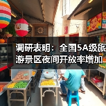 调研表明：全国5A级旅游景区夜间开放率增加至63%（图4）