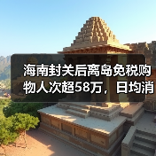 海南封关后离岛免税购物人次超58万,日均消费破亿?(图1) 海南封关后离岛免税购物人次超58万,日均消费破亿?(图1)
