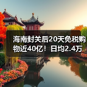 海南封关后20天免税购物近40亿!日均2.4万人消费超1.6亿(图3) 海南封关后20天免税购物近40亿!日均2.4万人消费超1.6亿(图3)