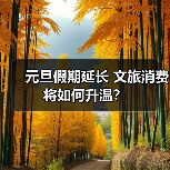 元旦假期延长 文旅消费将如何升温?(图1) 元旦假期延长 文旅消费将如何升温?(图1)