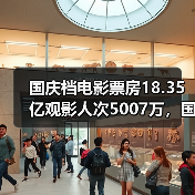 国庆档电影票房18.35亿观影人次5007万，国产影片占比近99%（图4）