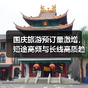 国庆旅游预订量激增，短途高频与长线高质趋势明显？（图1）