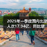 2025年一季度国内出游人次17.94亿,同比增长26.4%(图3) 2025年一季度国内出游人次17.94亿,同比增长26.4%(图3)
