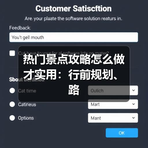 热门景点攻略怎么做才实用:行前规划、路线安排与避坑要点