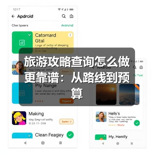 旅游攻略查询怎么做更靠谱:从路线到预算的实用方法